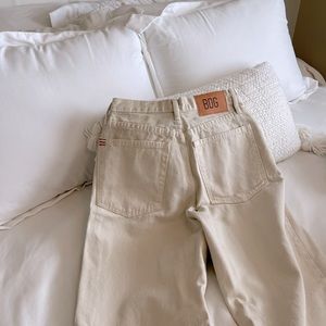 Urban Outfitters BDG tan high rise straight jeans